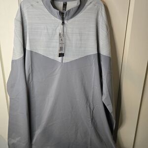 Adidas Gray Heather Quarter-Zip Sweatshirt